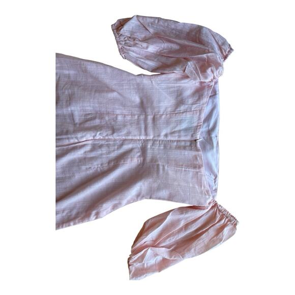 Rumer x Revolve Chloe Mini Dress Womens Size Medium Buttons Puff Sleeve - Picture 3 of 7